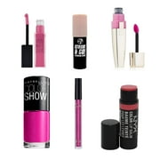  Glam Essentials Bundle: Pink Light Highlighter, Seductress Metallic Lip, Twisted Tulip Lip, Stubborn Plum Lip, Shukran Lip Balm, Crushed Candy Nail Polish! 