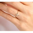 thumbnail image 3 of vylahjewellery 14K Rose Gold Round Cut Moissanite Diamond Criss Cross Anniversary Ring for Women Dainty Christian Faith Jewelry Promise Wedding Everyday Ring, 3 of 4