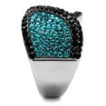 thumbnail image 4 of Luxe Jewelry Designs Women's Stainless Steel Ring with Blue Zircon Crystal - Size 6, 4 of 4
