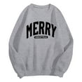 thumbnail image 6 of TTUHYWXI Merry Sweatshirts for Women Oversized Crewneck Christmas Pullover Long Sleeve Xmas Holiday Outfits (Grey, XL), 6 of 6