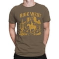 thumbnail image 2 of Ride West Cowboy Adventure Scene Men's T-shirt, 2 of 3