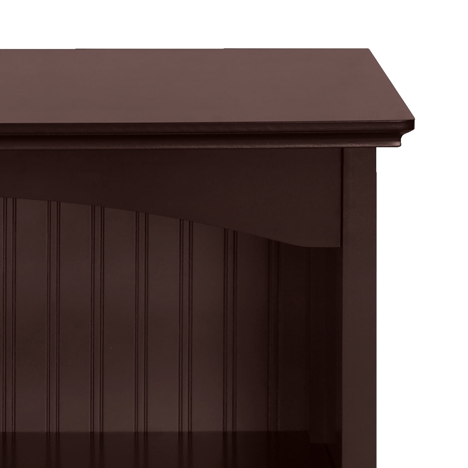 eHemco 3 Tier Storage Shelf Bookcase with 2 Arched Supports, 40 Inches Height, Cherry