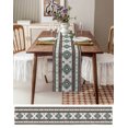 thumbnail image 6 of Table Runners 108 Inches Long Dress Scarves, Turquoise Red Boho Farmhouse Coffee/Dining/Kitchen Table Runner for Living Room, Southwestern Ethnic Aztec Retro Geometric 13x108 Inch, 6 of 7