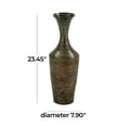 thumbnail image 4 of DecMode 23" Tall Floor Dark Brown Bamboo Wood Vase with Lacquer, 4 of 7