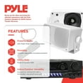 thumbnail image 4 of PYLE PLMR24 3.5" 200W Outdoor Speakers 4pk & PT260A 200W Stereo Theater Receiver, 4 of 13
