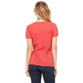 thumbnail image 2 of The Bella + Canvas Ladies Relaxed Jersey Short Sleeve V-Neck T-Shirt - RED TRIBLEND - S, 2 of 2