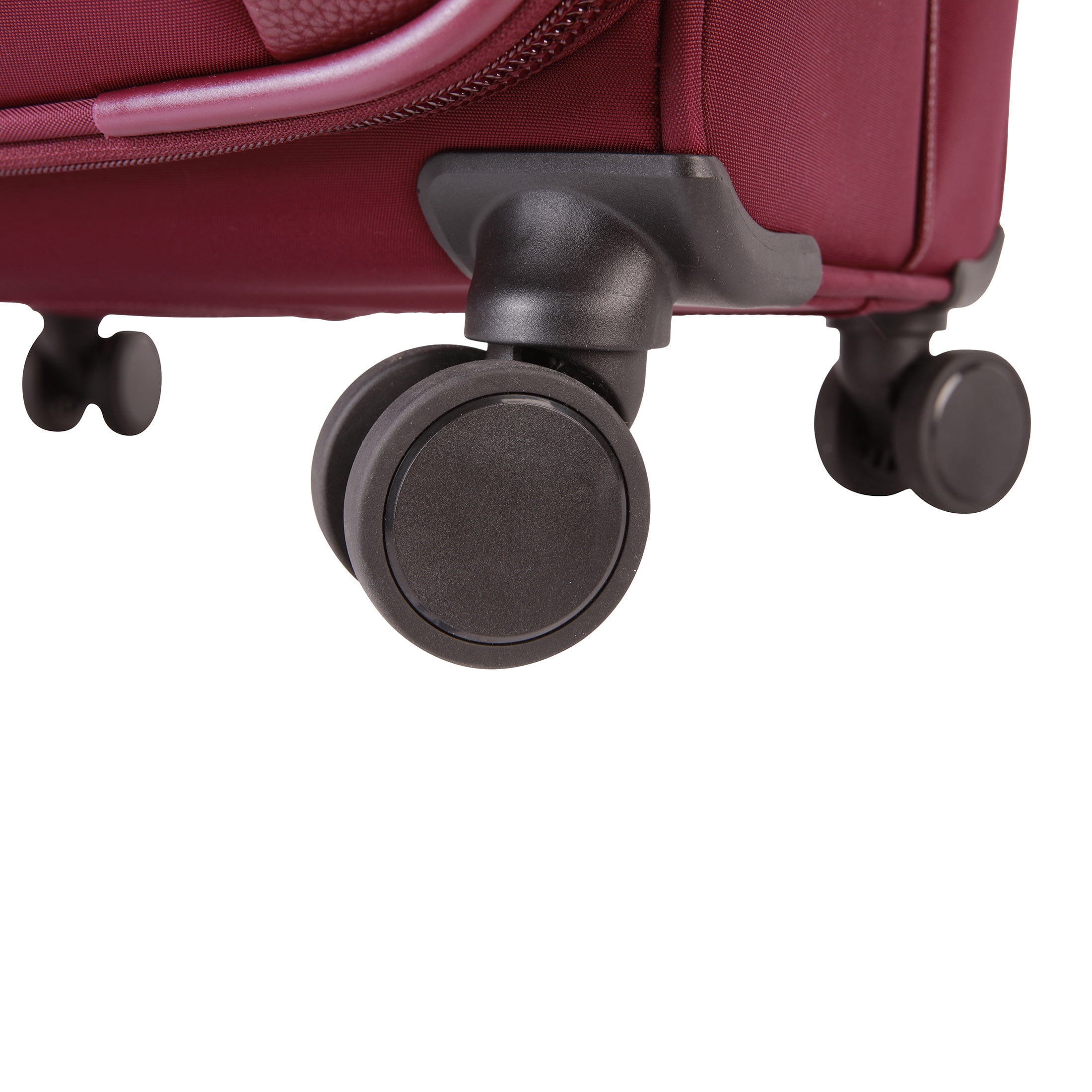 btL 28-inch Expandable Nylon Softside Checked Upright Luggage With 360 Spinner Wheels and Divider Pockets, Windsor Wine