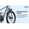 thumbnail image 4 of 24" Electric Bike for Female, 748W Peak Motor, 25MPH EBike, 36V 13Ah Removable Battery, 45-Mile Range, 24"x2" Anti-Puncture Tires, UL2849, Blue, 4 of 9