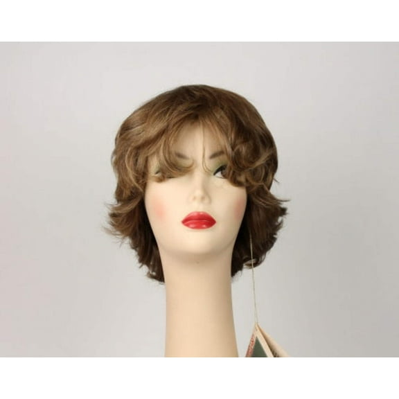 European Human Hair Freeda Wig Linda Light Brown With Ash Blonde Highlights Size L
