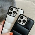 thumbnail image 5 of Liquid Down Jacket Airbag Case For iPhone 16 15 14 Plus 13 12 Mini 11 Pro Max X XR XS Max Bumper Padded Candy Color Rugged Cover Black For iPhone 11Pro Max, 5 of 5