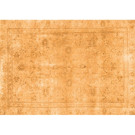 Ahgly Company Indoor Rectangle Persian Orange Traditional Area Rugs, 7' x 9'
