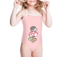 thumbnail image 2 of SEANATIVE One Piece Swimwear for Girls Skin-Friendly Kids Girls Swimsuit Tankini Soft Mushroom Hedgehog Lace Up Bathing Suit Pink Size 7-8 Y, 2 of 5