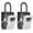 Gray, variant on AISUO Portable Wall Mount Key Lock Box, Clearly Visible Numbers, 5 Key Capacity, Weatherproof Resettable Code, 1 Pack, Black