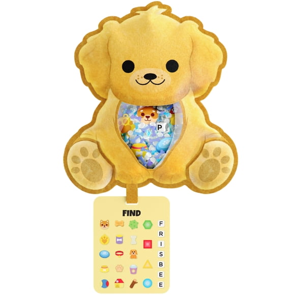 Bizyboo - The Original Seek & Find Plush - Juego educativo de resolución de problemas de búsqueda de objetos ocultos para niños de 2 años en adelante (Bloopy)