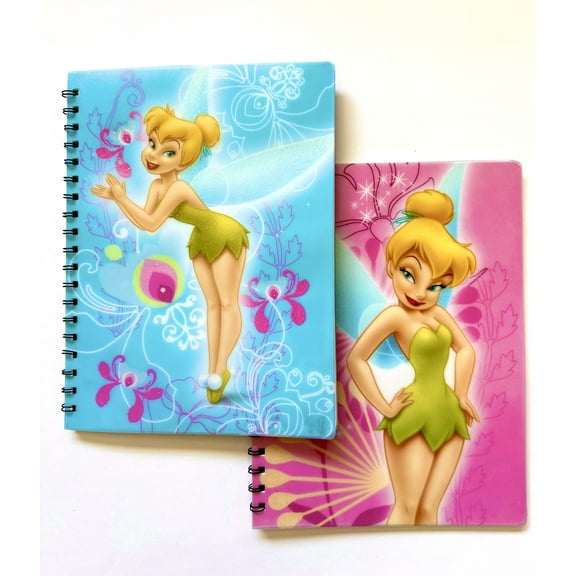 2pc Disney Tinker Bell Spiral Sketch Books - Tinkerbell Notebook
