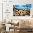 thumbnail image 5 of Elephant Stock Dog Beach Wall Art - Horizontal Canvas Wall Art - Living Room Wall Decor - Humor Canvas - Blue And Beige Decor By Lucia Heffernan - 12" x 8", 5 of 8