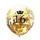 thumbnail image 5 of Juego de 15 globos decorativos de látex con confeti dorado y plateado para celebrar el 16.° cumpleaños, 16 unidades, 5 of 5