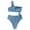 Blue, variant on "Aayomet One Piece Bathing Suit For Women Women Crisscross Back Ruched One Piece Swimsuit Cut Out V Neck High Cut Thin Straps Bathing Suit,E L"