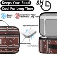 thumbnail image 4 of Football Stripe Brown Pattern Insulated Lunch Bag Teens,Bento School Lunch Bag for Teens for Work,Picnic or Travel 10.6x7.7x4.3 Inches,12 Can Capacity, 4 of 6
