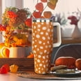 thumbnail image 3 of Fall Tumbler with Lid and Straw 40oz,Orange Hello Pumpkin Vacuum Autumn Insulated Leak Proof Tumbler,Farmhouse Cute Gifts Women Girls,Fall Accessories Stainless Steel Coffee Cup, 3 of 6