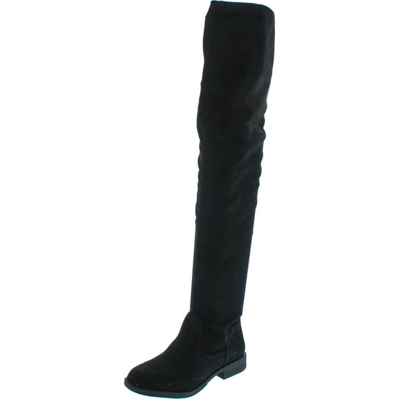 Bamboo Montana-53 Women's Stretch Side Zipper Snug Fit Thigh High Riding Boots