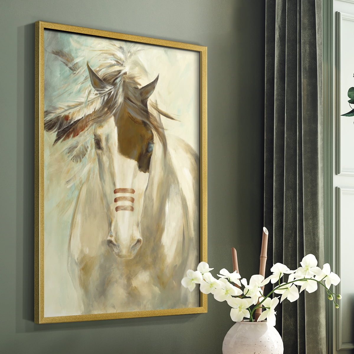 Warrior Framed Print in Gold Solid Wood 8 x 10 Framed Print