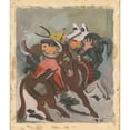 thumbnail image 2 of Cyprián Majerník 15x17 Black Ornate Wood Framed Double Matted Museum Art Print Titled - Bullfight (1936), 2 of 5