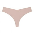 thumbnail image 1 of Xiao Hua Braguitas de bikini sin costuras para mujer, tangas sexys de encaje estilo hipster, 3 unidades (color albaricoque, L), 1 of 2