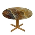 thumbnail image 3 of JEUXUS Marble Elastic Edged Polyester Fitted Tablecolth -Onyx Stone Surface Pattern- Large Round Fitted Table Cover - Fits Tables up to Diameter,The for Your Table, 3 of 7
