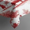 thumbnail image 5 of Red Toile Pattern Sheep Herders Dogs Houses Rectangle Tablecloth 60"x84",Waterproof Polyester Rectangle Table Cloth, Wipeable Spillproof Polyester Tablecloth for Dining, Camping, Indoor and Outdoor, 5 of 5