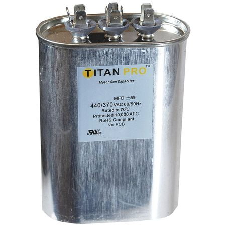 

Dual Run Capacitor 45/5 MFD 5 35/64 H