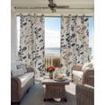 thumbnail image 3 of Grey Brown Botanical Blackout Curtains for Bedroom 45 Inch Length 2 Panels Set, Rustic Country Spring Floral Summer Leaf Thermal Energy Saving Window Treatment Curtains Blackout Drapes 52"x45", 3 of 8