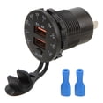thumbnail image 1 of Toma USB dual, cargador de coche USB dual universal negro Cargador de coche USB Logre más, 1 of 9