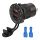 thumbnail image 2 of Enchufes De Cargador USB Duales, Cargador De Coche De Pantalla A Color Universal Negro Resistente Al Agua 4.8A Carga Rápida Fuerte Para Automóvil ANGGREK GC1612, 2 of 8