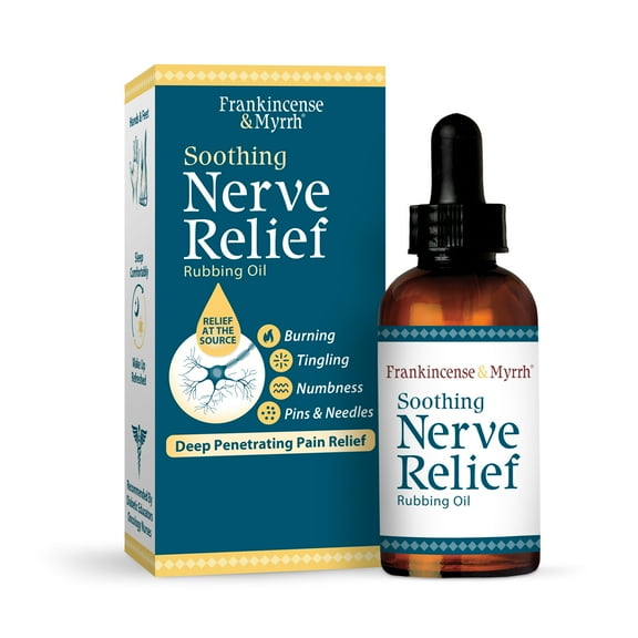 Frankincense & Myrrh Soothing Nerve Pain Relief Rubbing Oil, 2 fl oz