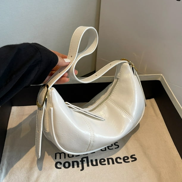 PU Crossbody Bag Transpirable Crossbody Bolsos Lady Daily Leisure (Blanco)