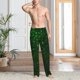 thumbnail image 2 of Balery Green Sparkling Pantalones de pijama para hombre, pijama ultraligero, pantalón de descanso-Small, 2 of 6