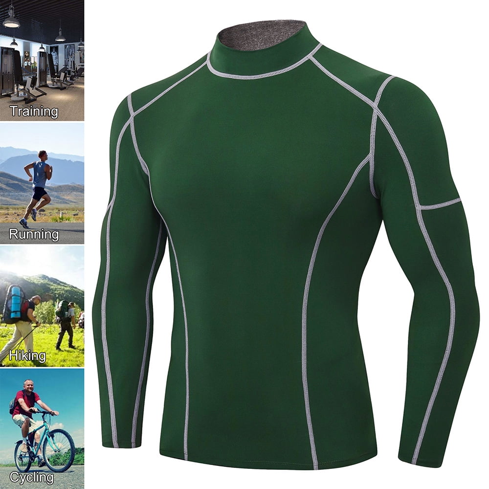 Chemise De Course à Col Roulé à Manches Longues Pour Hommes, T