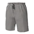 thumbnail image 5 of Naloa Houndstooth Black And White Men's Beach Shorts, Surfing shorts, Swim trunks, Quick Dry Swim Trunks for Surfing Beach Fun - Large, 5 of 9