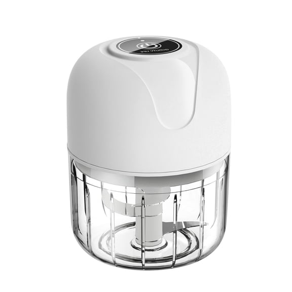 HomeDM Electric Mini Garlic Chopper Food Processor Portable Cordless Garlic Mincer Masher Meat Grinder For Vegetable Chili Fruits Ginger Baby Food Seasoning 100ml