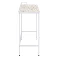 thumbnail image 3 of Brighton Console Table in White Mosaic Engineered Wood Top and White Frame, 3 of 9