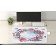 thumbnail image 2 of Spring Computer Mouse Pad, Floral Wreath with Branches Butterflies Feathers Happy Harvest Season Watercolor Art, Rectangle Non-Slip Rubber Mousepad X-Large, 35" x 15", Multicolor, by Ambesonne, 2 of 2