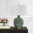 thumbnail image 7 of Uttermost Nataly Coastal Ceramic and Fabric Table Lamp in White/Green, 7 of 7