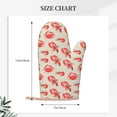 thumbnail image 2 of Cauagu Crab Lobster 1 Print Oven Mitts 2 Piece Set,BBQ Gloves Grilling Gloves Kitchen Silicone Oven Gloves Heat Resistant Oven Mitts for Barbecue Cooking & Baking, 2 of 6