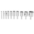 thumbnail image 2 of Hole Saw Set, High Temperature  Accurate Notched Cutting Edge 10Pcs Nickel Plated Process Alloy  Drill Bits  For Glass For Marble, 2 of 8