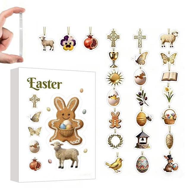 Easter Advent Calendar 2026-24 Days Surprises Countdown Calendar For Kids, Pre-filled Easter 2D Egg Toy & Set