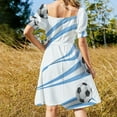 thumbnail image 4 of Soccer with Argentina flags Sleeveless Dress summer dresses ceremony dresses, 4 of 7