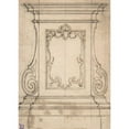thumbnail image 2 of Giovanni Battista Foggini 18x24 Black Ornate Framed Double Matted Museum Art Print Titled: Design for a Pedestal (1652-1725), 2 of 5