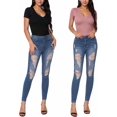 thumbnail image 4 of ORUYROP Combinaison à Manches Courtes à Manches Longues Deep V Neck pour Vêtements pour Femmes, 4 of 5