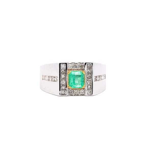 Emerald Cut Diamond East West Ring